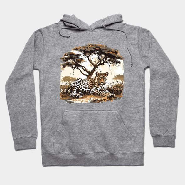 Leopard Design Hoodie by zooleisurelife